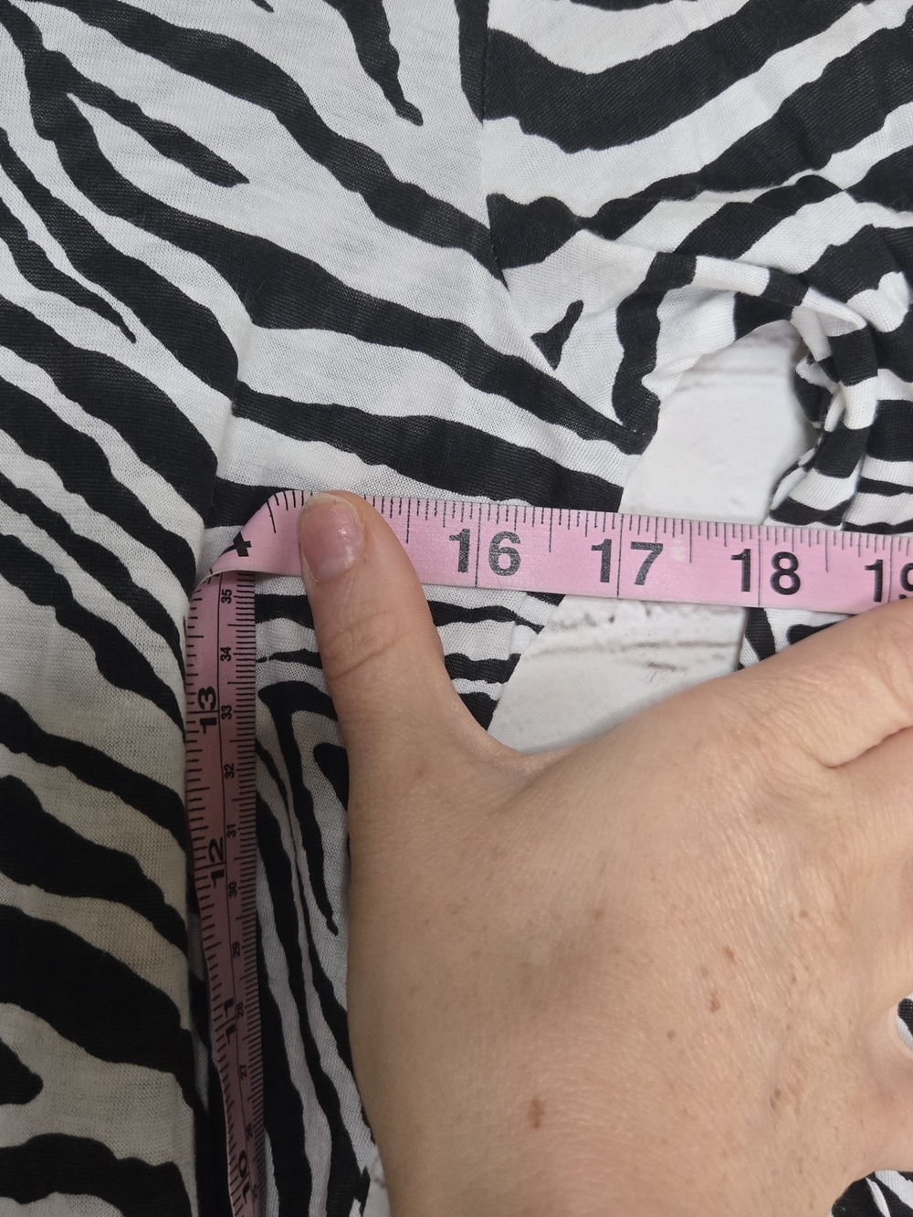 y2k Express mcbling semi sheer zebra print long sleeve top M - Picture 5 of 5